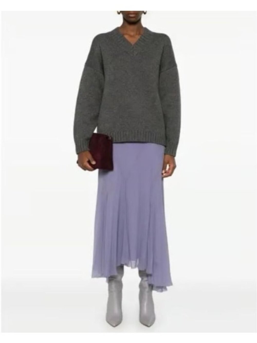 Polo Ralph Lauren Amla Midi Skirt in Lavender Purple 6 Womens Chiffon - Picture 13 of 14
